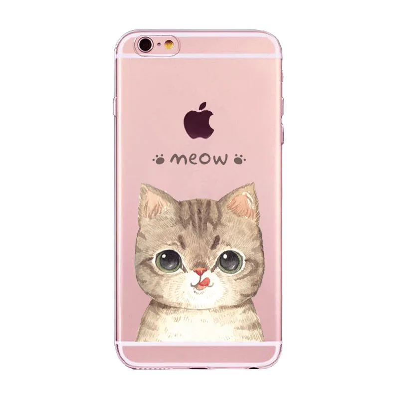 Чехол с милым котом для Apple iPhone 6, 6s, 7 Plus, 6s Plus, 6 Plus, 4, 4S, 5, 5S, SE, прозрачный мягкий силиконовый чехол для мобильного телефона, чехол s - Цвет: 98