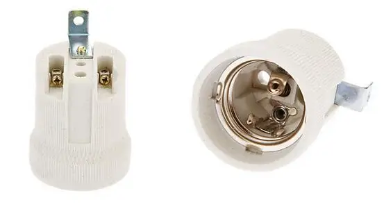 

10PCS/lot Ceramics E27 lamp socket,E27 lamp base,lamp holder adapter,High temperature ceramic Lamp Holder