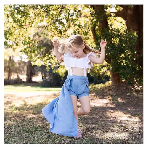 Детское летнее платье для девочек со шлейфом и оборками | Детская одежда обувь