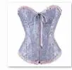 2550blue Sapubonva, корсеты и бюстье, топы, сексуальные, для женщин, зеленый, белый, черный, белый, парчовый корсет, на молнии, винтажный стиль, корсеты для женщин - Цвет: 2550blue