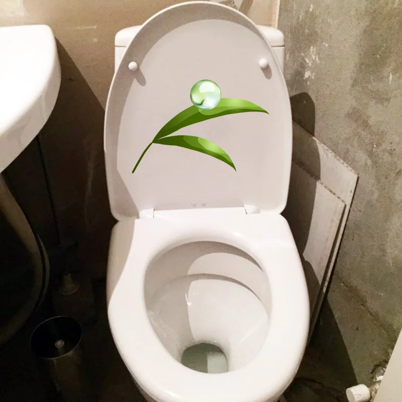 YOJA 22.9*15.4CM Water Green Plant Creative Home Decor Wall Decal Personality Toilet Seat Stickers T1-0954 | Дом и сад