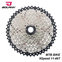 bolany 9 speed cassette bicycle freewheel mtb mountain bike 11 46t sprocket bike parts steel compatible for shimano cassettes