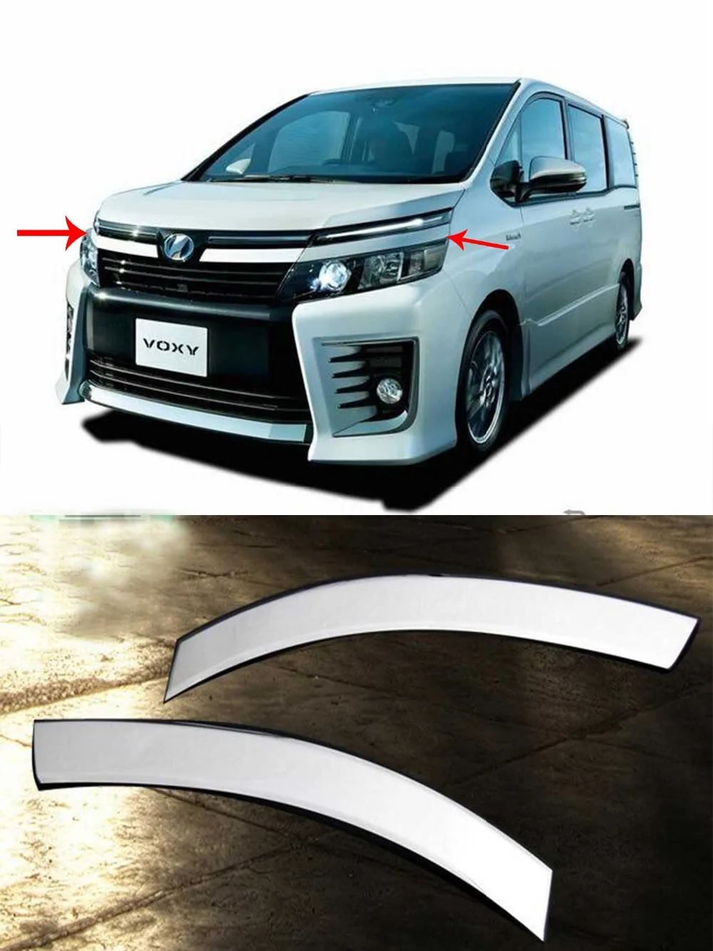 Головного света Накладка для Toyota Noah Voxy 70 2007 2013|Хромирование| |