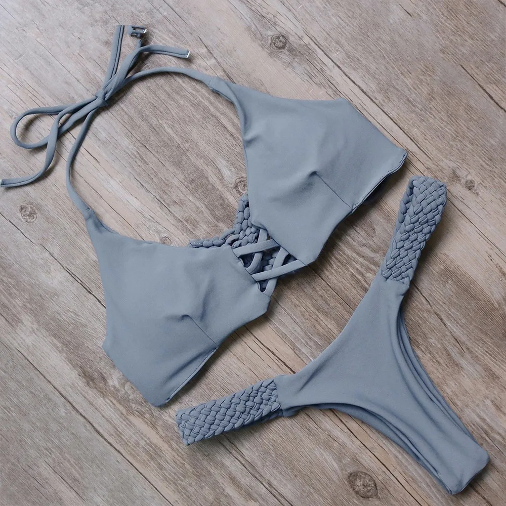 Женское микро бикини 2019 Сексуальная Мягкий комплект купальники пляжная одежда