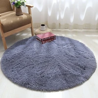 100cm diameter round carpet home decor soft fluffy rugs for bedroom computer chair shaggy floor mat kids room play tent area rug
