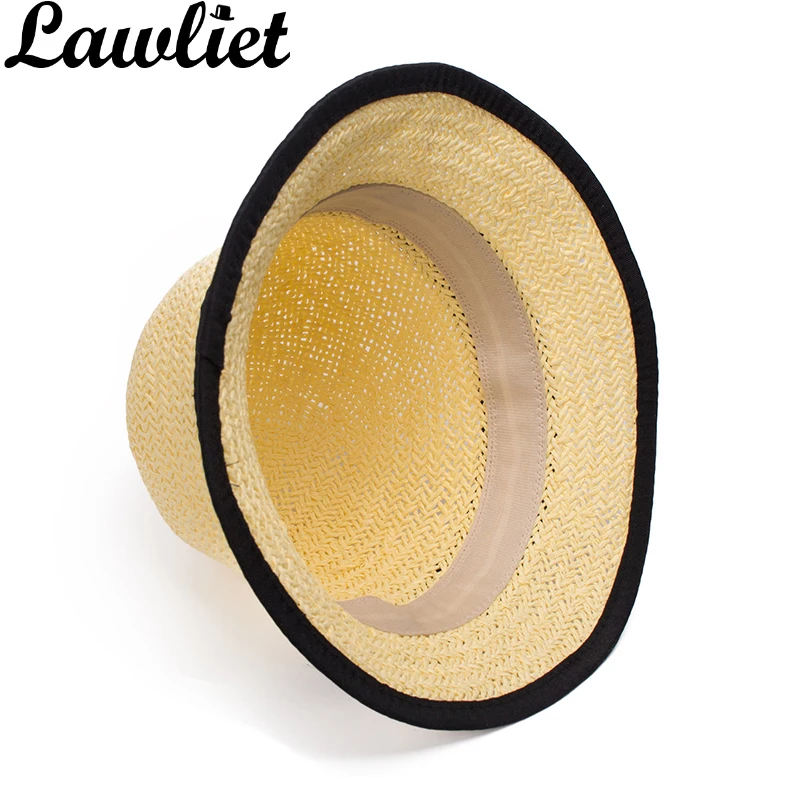 Lawliet женские шляпы от солнца бумажная соломенная шляпа Cloche ведро солнцезащитная