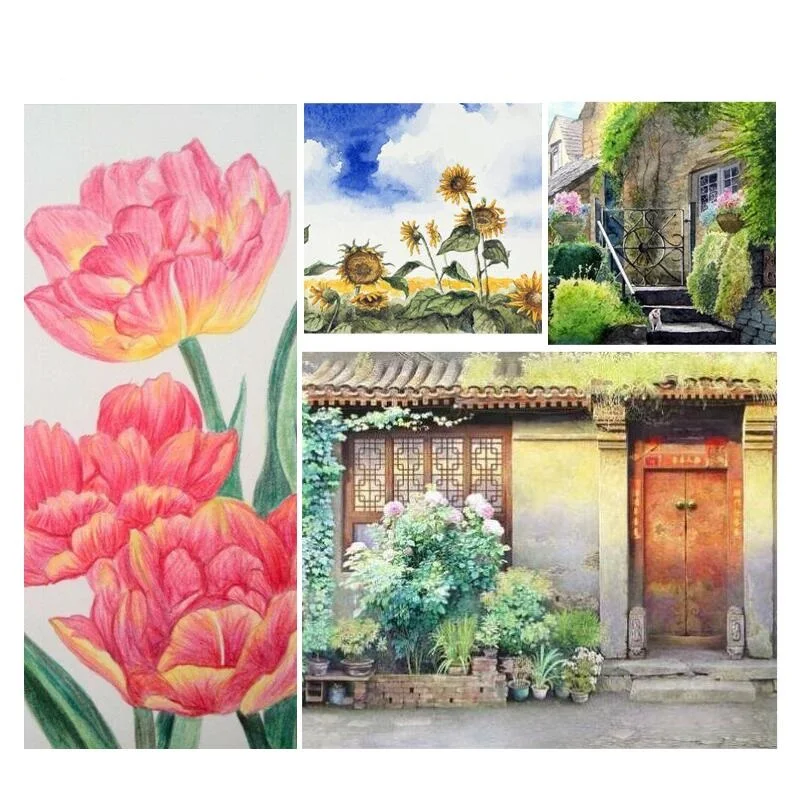 24/36/48 акварельные карандаши красочные Artpack роликовый футляр для карандашей в
