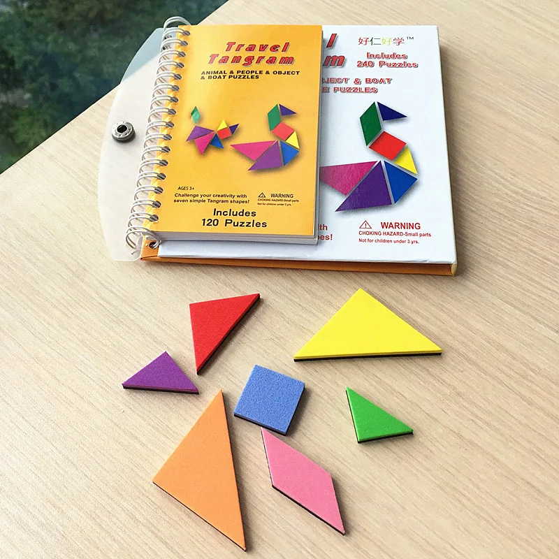 150 модели магнитных путешествий Tangram детская игрушка EVA Геометрическая головоломка для раннего развития интеллект настольная игра