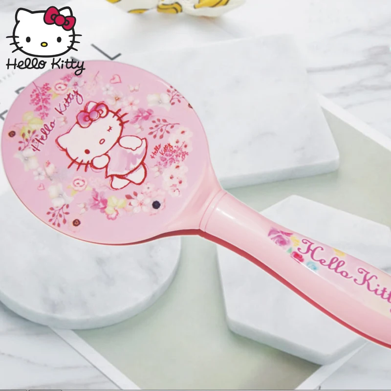Косметическое зеркало Hello Kitty портативное пластиковое для макияжа 1 шт. милый
