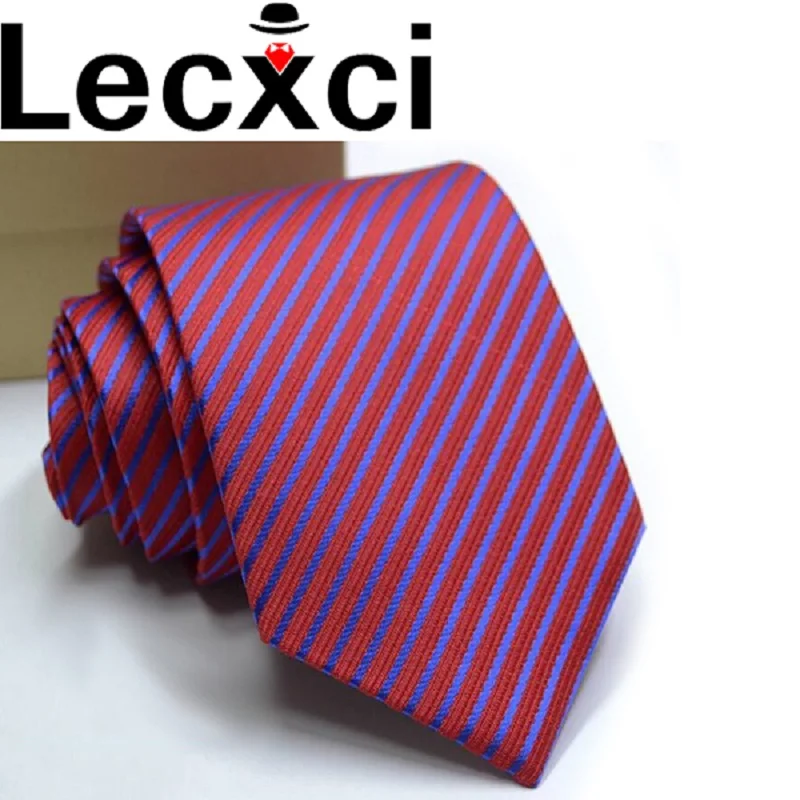 Lecxci классические иглы для мужчин s галстук 8 см Полосатый шейный плед и Бизнес