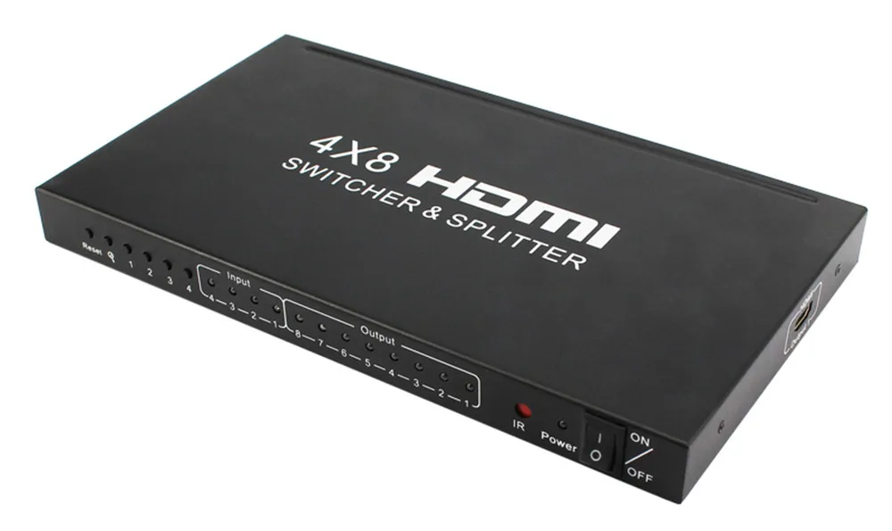 HDMI матричный коммутатор 4 в 8 выход 4*8 HD матрица ТВ видео 4K2K3D|KVM-переключатели| |