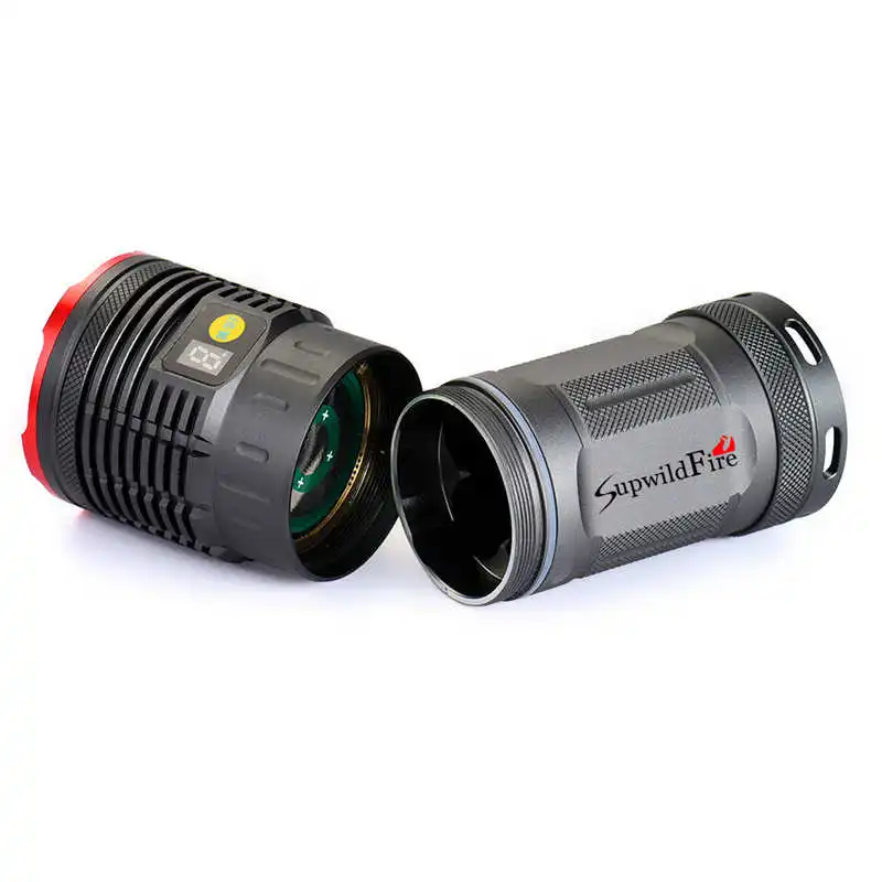Supwildfire 35000LM 12 x XM L T6 светодиодный цифровой дисплей для охоты Flashligt lanterna LED t6 фонарик