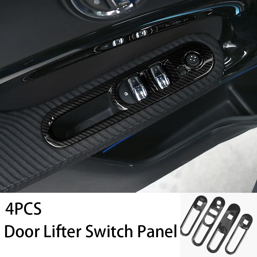Door Lifter Switch Декор интерьера углеродное волокно рулевое колесо наклейка крышка рог панель центральная консоль подъемника корпус для мини CooperF60 аксессуары - Название цвета: Door Lifter Switch