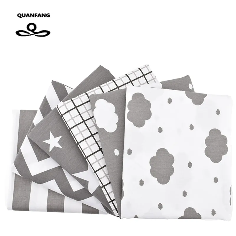 6 шт./лот саржевая хлопковая ткань с принтом для шитья кукол детское постельное