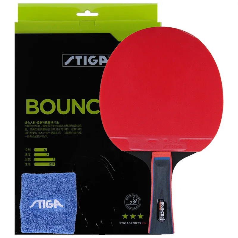 Stiga PRO BOUNCE 3 звезды ракетка для настольного тенниса пинг понг Прыщи В ракетах Атака