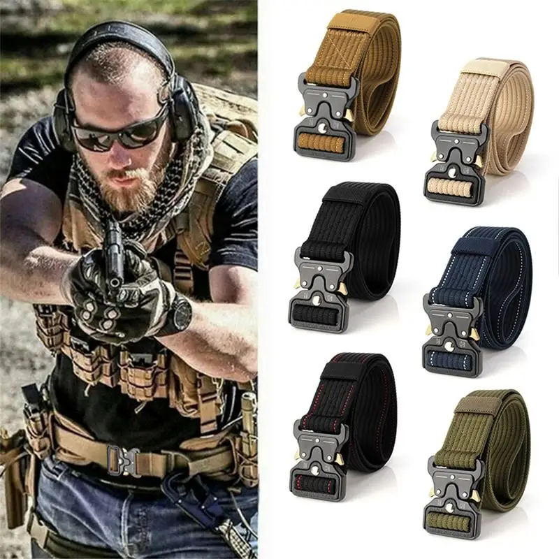 

Multi-function Outdoor Gear Heavy Duty Belt Nylon Metal Buckle Swat Molle Padded Patrol Waist Belt