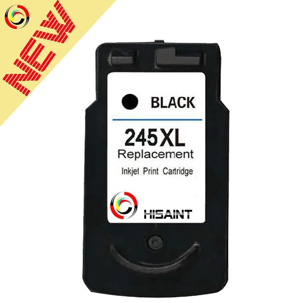 Hisaint 1PK PG 245XL 245 XL совместимый с Canon высокопроизводительный черный Восстановленный