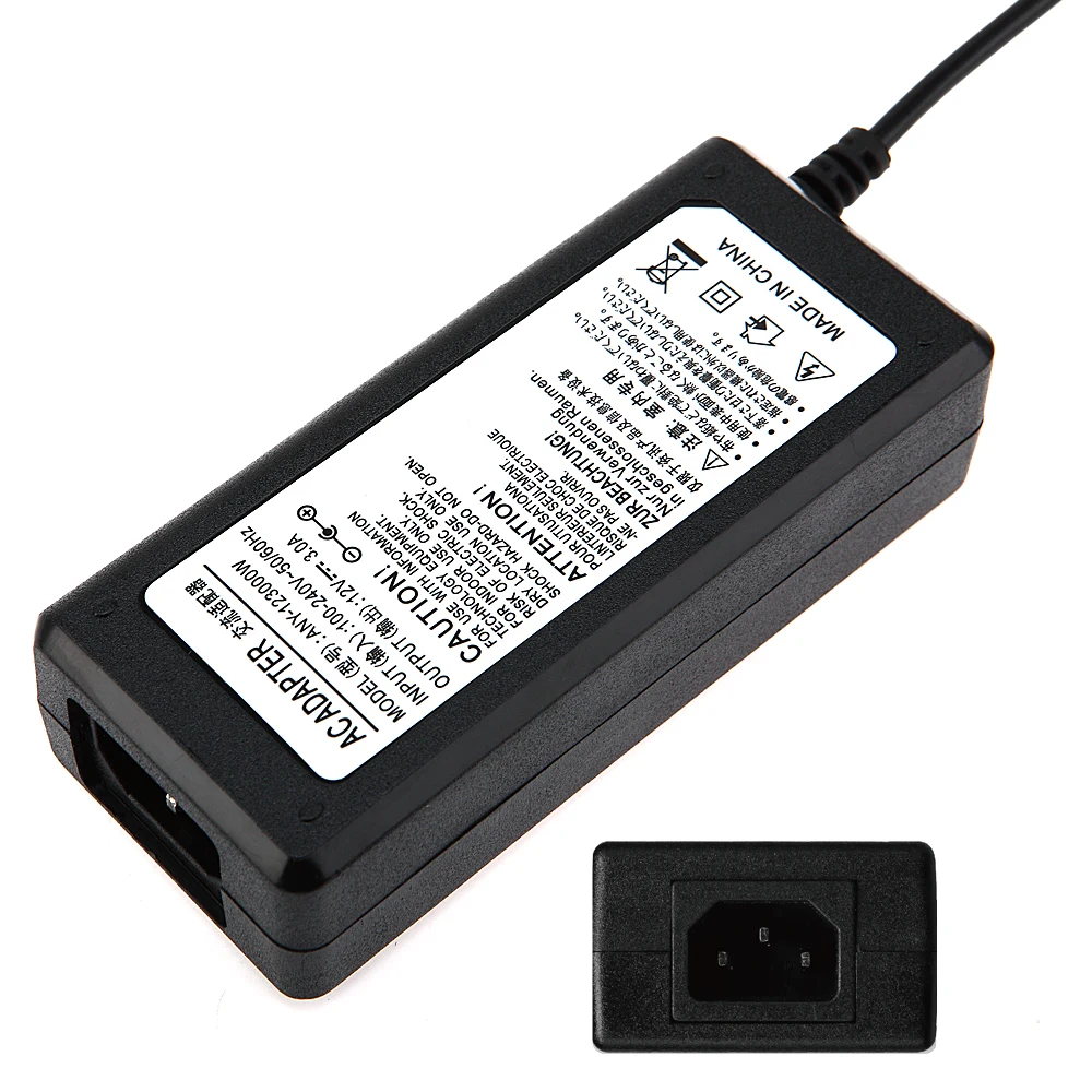 1 шт. 12V3A AC 100 В-240 В адаптер конвертер DC 12 3A 36 Вт Питание 5.5 мм x 2.5 для 5050/3528