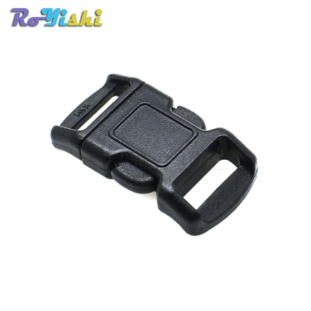 

3/8 "(10 мм) Пластиковые Контурные боковые пряжки, черные для Паракорда браслеты/рюкзак