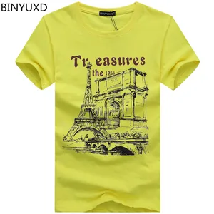 Брендовая новая футболка BINYUXD из чистого хлопка с короткими рукавами, модная мужская футболка в стиле хип-хоп с круглым вырезом, летняя индивидуальная модная мужская футболка s