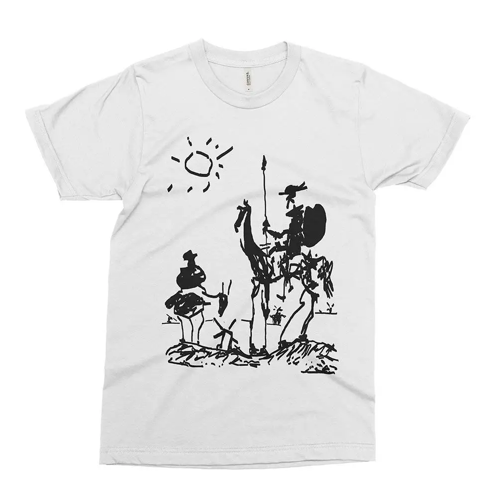 Мужская футболка с коротким рукавом Don Quixote Pablo Picasso Sketch Art новинка 2018|Мужские
