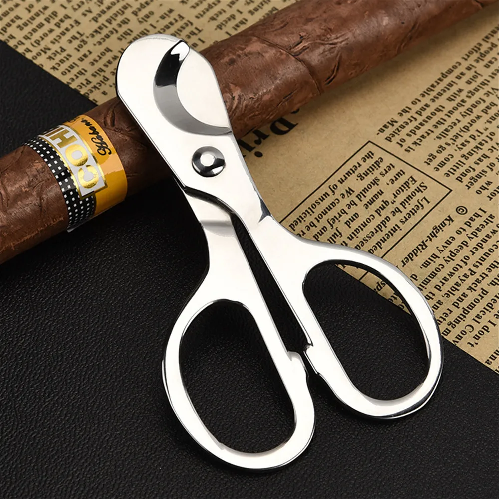 1pc Silver Stainless Steel Cigar Cutter Knife Scissor Easy To Cut Blade Smok Machine For Cutting Tobacco Tools | Дом и сад