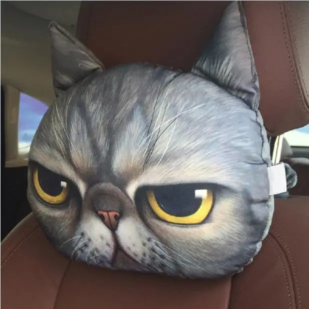 

1PC Cartoon Cute Dog Cat Car Neck Pillow Headrest Neck Rest Support Cushion Neck Pillow Headrest Neck Protection