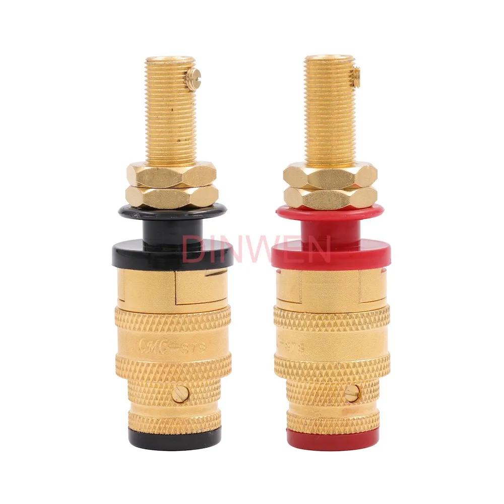 CMC 878M-SE 878L-SE High End OFC латунный динамик AMP Binding Post женский банановый разъем позолоченный Hifi аудио DIY - Цвет: CMC-878L-SE-2PCS