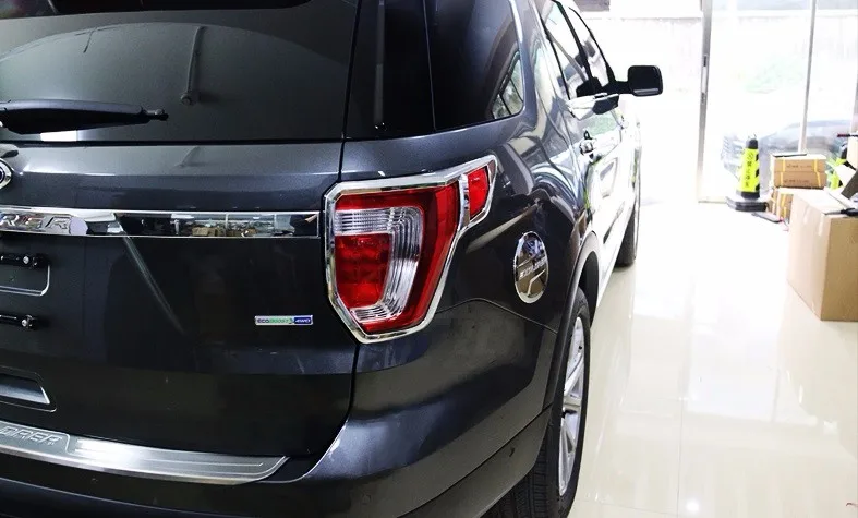 Для НОВЫЙ Explorer ABS chrome Задний фонарь крышка лампы отделки 2015 2016 2017 года| |