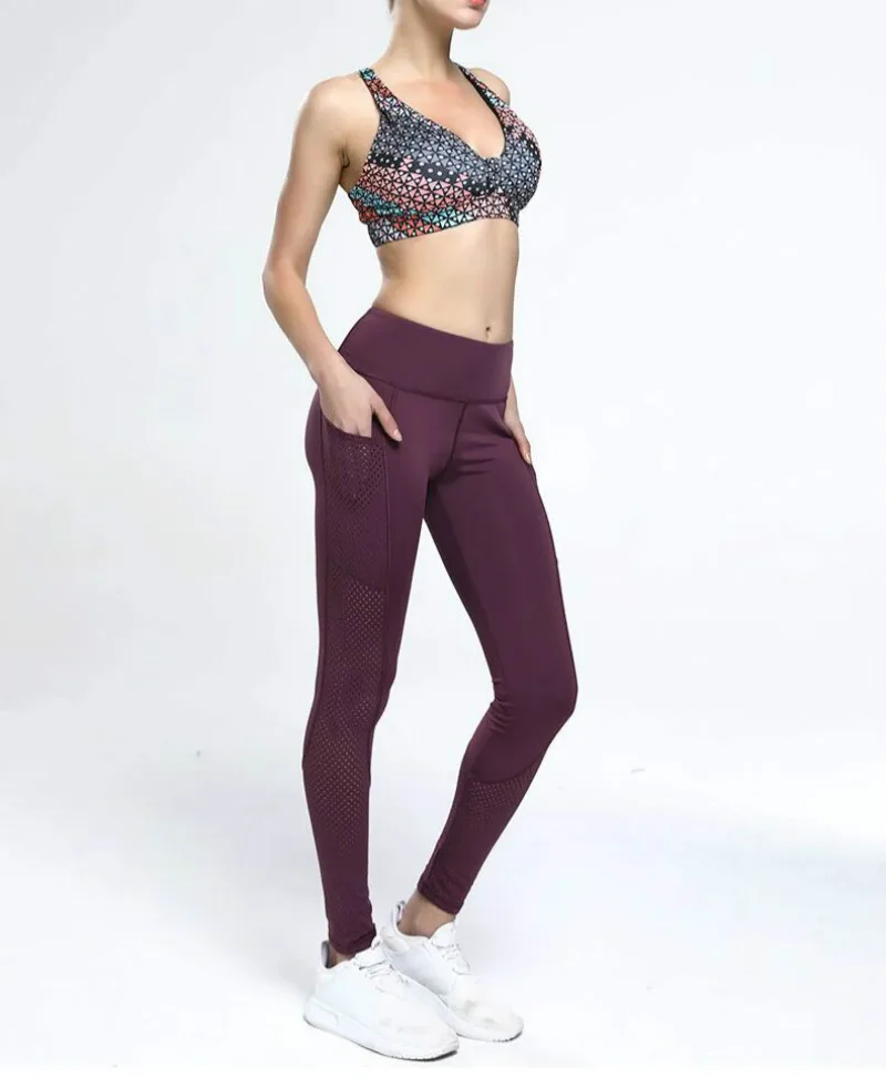 Sexy Fitness high elasticity yoga pants quick dry waterproof Pure color pant High waist tight Breathable running sports | Спорт и