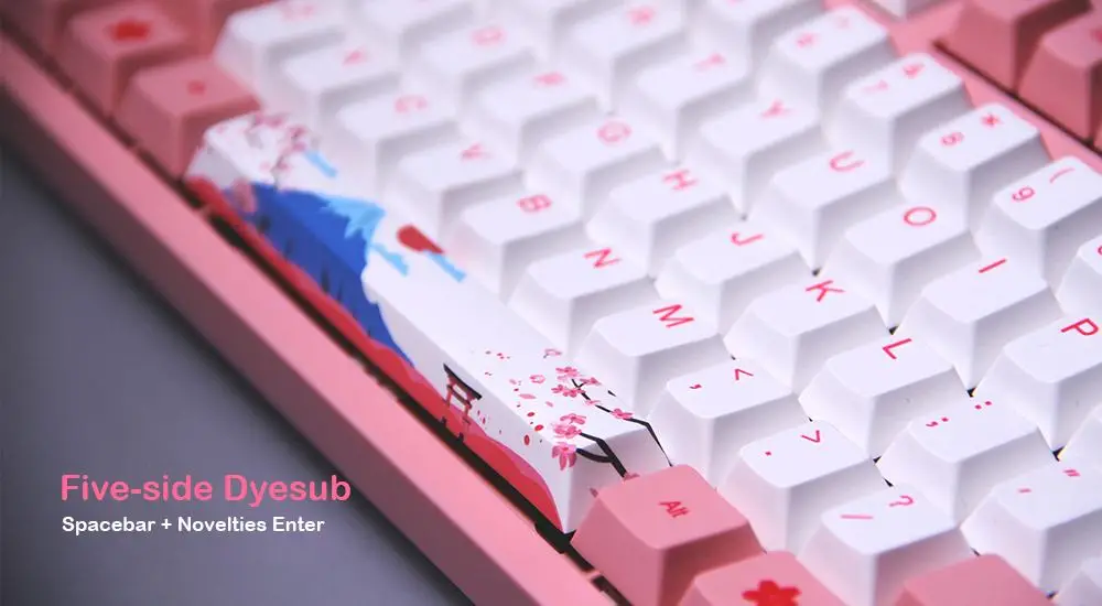 Механическая игровая клавиатура AKKO 3108 V2 108 клавиша PBT Keycap AKKO Розовый Переключатель тип-c Проводная Механическая игровая клавиатура
