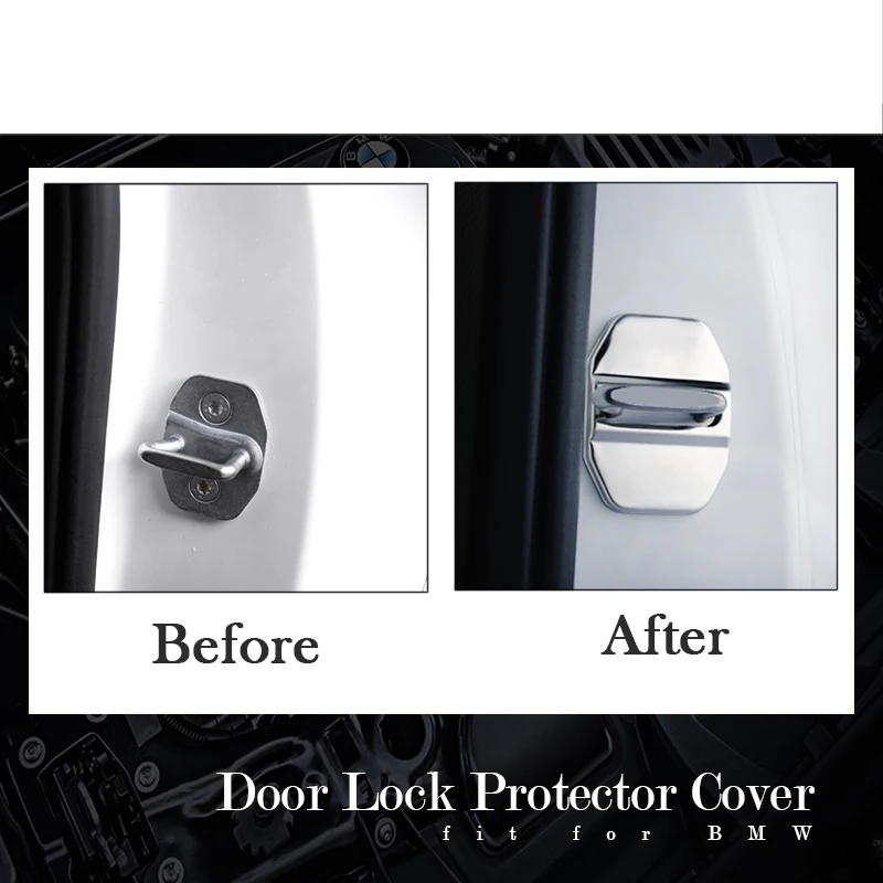 Backar стайлинга автомобилей ограничитель на дверной замок Нержавеющая сталь