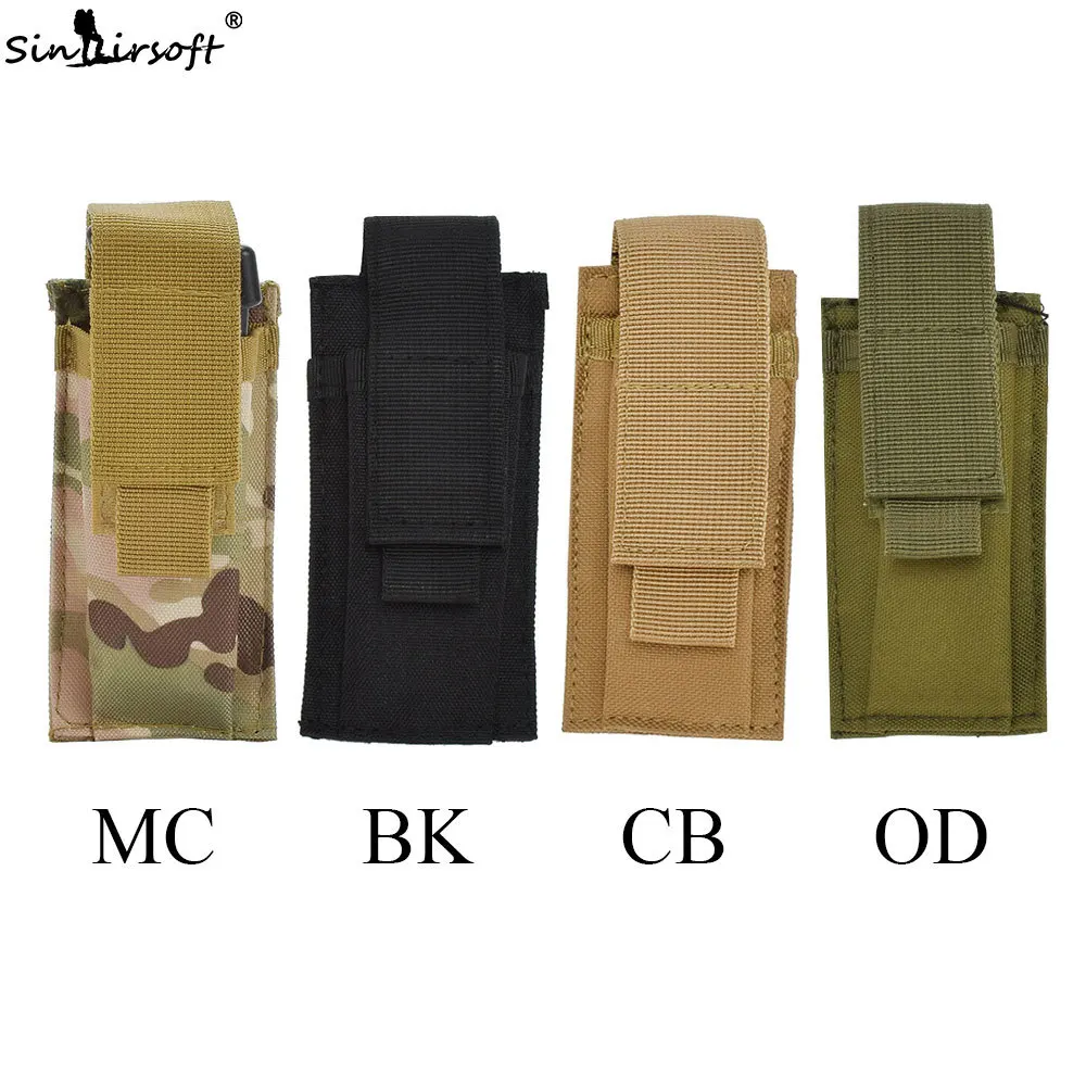 SINAIRSOFT нейлон Molle Клип кобура подсумок для одного магазина страйкбол тактический Магнитный ремень держатель сумка для охоты фонарик SA4122