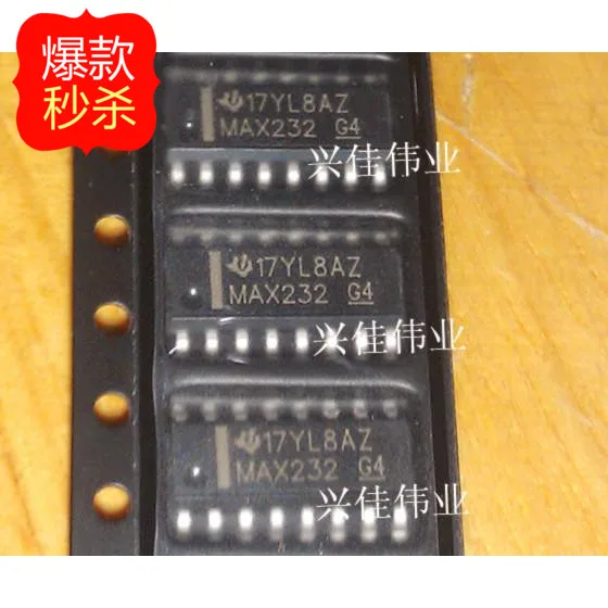 10 шт. новые оригинальные MAX232 MAX232DR RS232 SOP16 TI