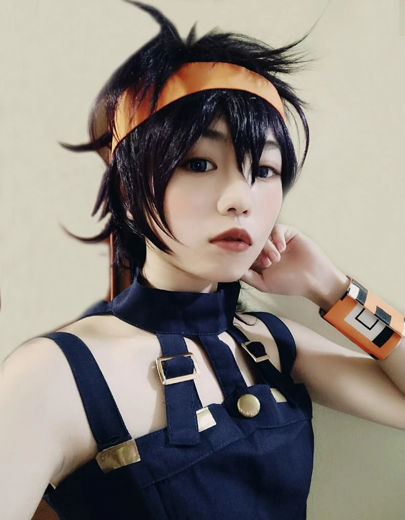 Парик для косплея из аниме Невероятные приключения Джоджо Короткие термостойкие