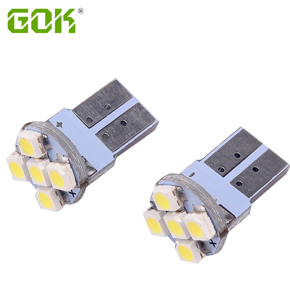 Автомобильная светодиодная лампа T10 5smd 1210 3528 w5w 194 t10 5 10 шт./лот автомобильная