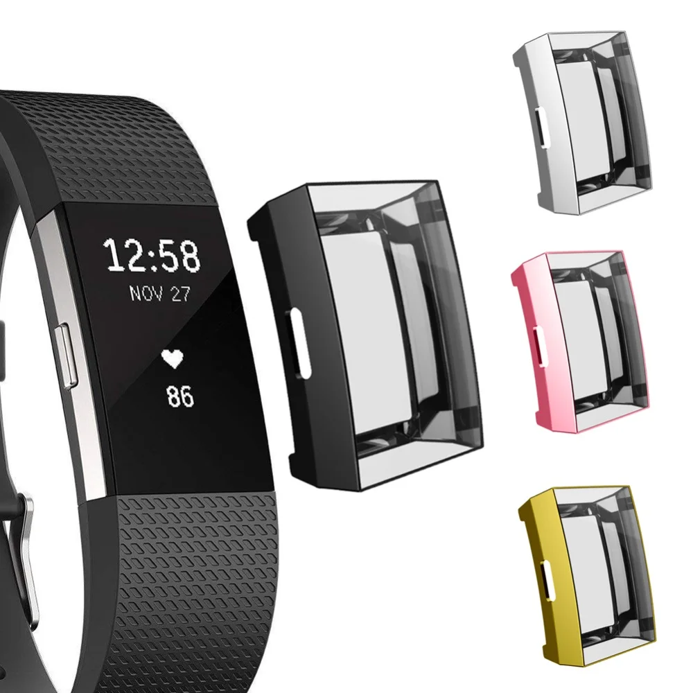 Для браслета Fitbit Charge 2 замена мягкий силиконовый чехол Аксессуары полный