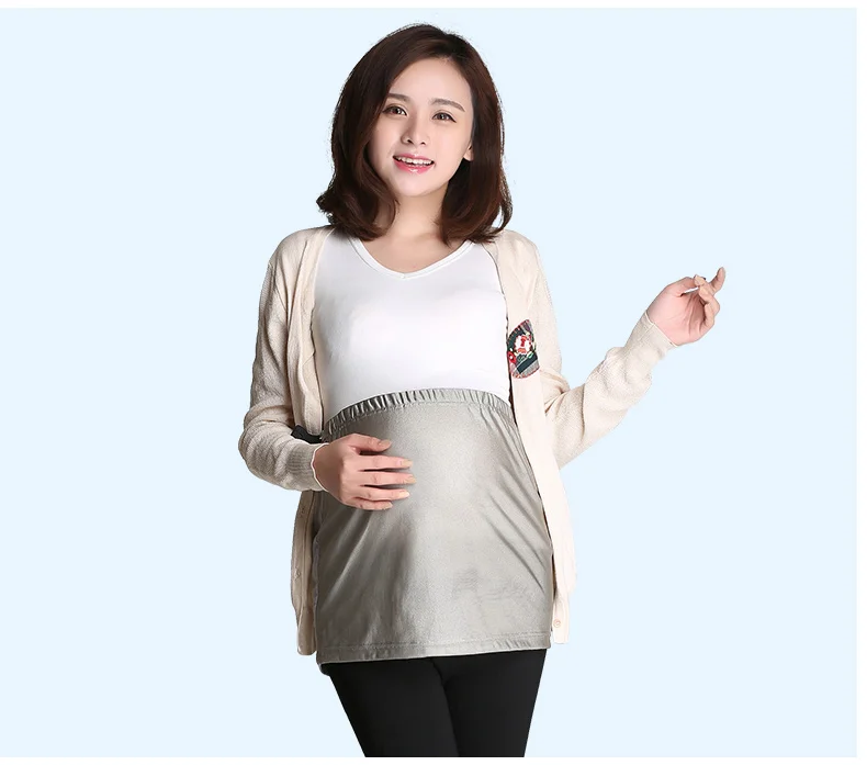 

Ajiacn Radiation-proof skirt for pregnant women, electromagnetic radiation proof protection,half circumference,Silver gray color