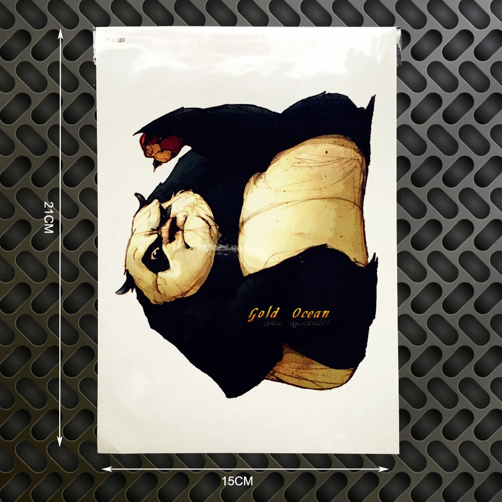 Кунг-фу Панда временная татуировка мужские боди-арт тату наклейка s Selfie 21*15 см