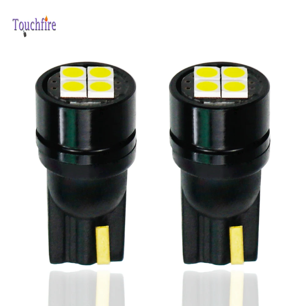 50 шт. светодиодные лампы T10 W5W 3030 SMD 4LED 168 194 габаритные огни для чтения боковые