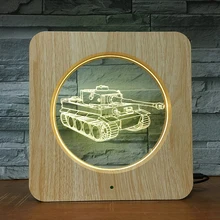 Цистерны 3D LED Пластик Ночной светильник DIY Фото Рамки