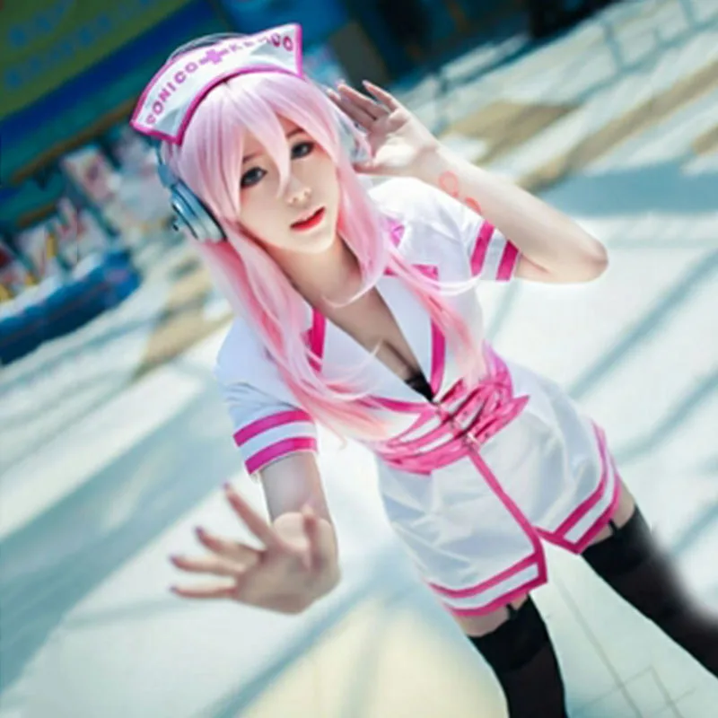 

Костюм горничной Sonico в стиле аниме, суперсоник, для косплея