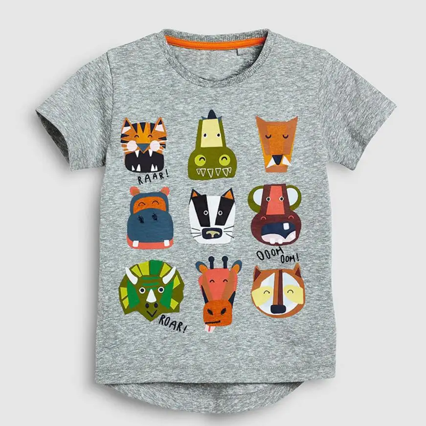 Little maven/ г. Летняя одежда для маленьких мальчиков; Детские футболки с короткими рукавами; хлопковые брендовые Забавные футболки с принтом животных