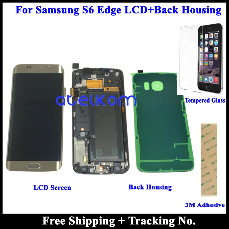 Оригинальный ЖК дисплей Super AMOLED для SAMSUNG Galaxy S6 edge Samsung G925 G925I G925F сенсорный экран с