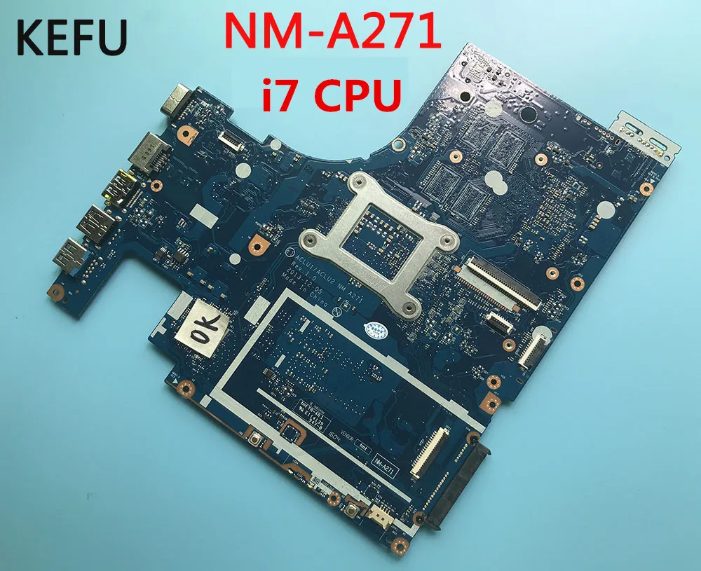Материнская плата KEFU NM-A271 для ноутбука Lenovo G50-70 материнская с процессором I7 DDR3