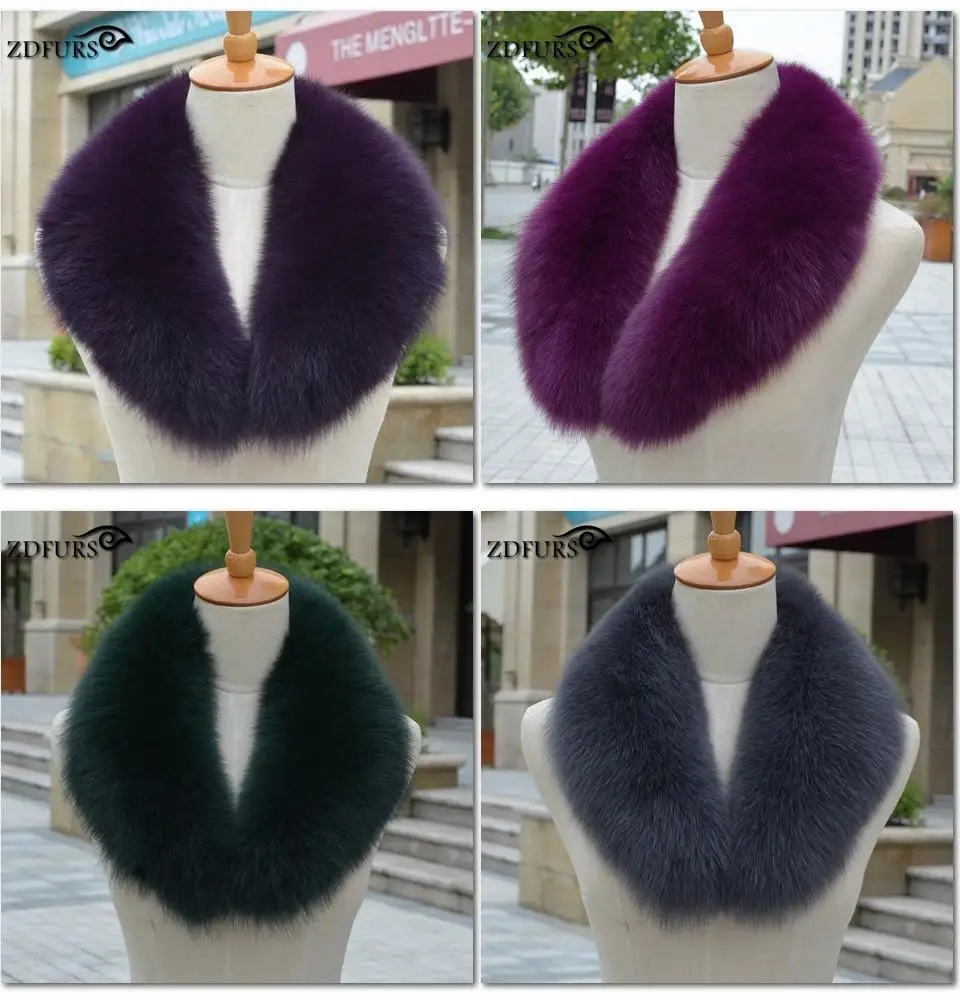 ZDFURS* меховой воротник из натурального Лисьего меха, женские накидки, болеро, шейный теплый жакет, меховой воротник, палантин из натурального Лисьего меха, шарфы