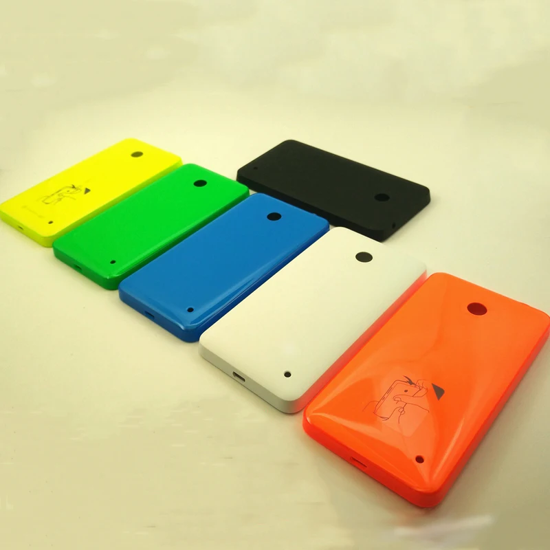 10 шт. корпус для Nokia Lumia 630 635 636 638 Новая задняя крышка Крышка батарейного отсека Корпус двери белый черный оранжевый зеленый