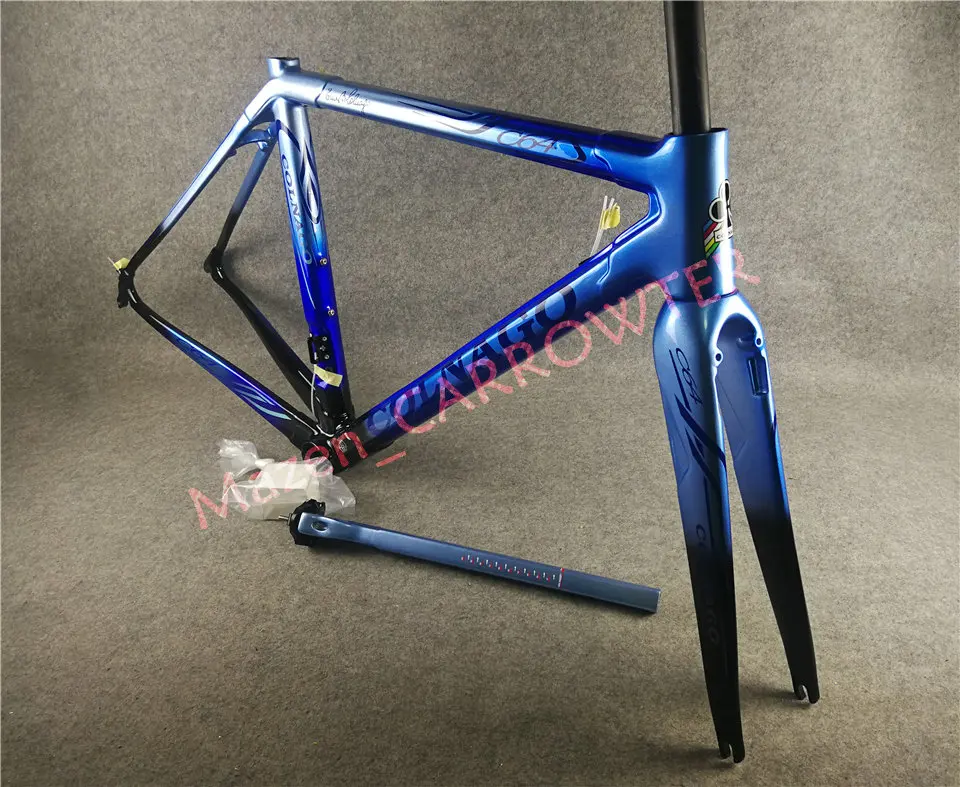Сине-черный T1100 UD Глянцевая Colnago C64 дороги углерода рамы велосипеда комплект с 48/50/52/54/56 см 6 видов цветов для выбора