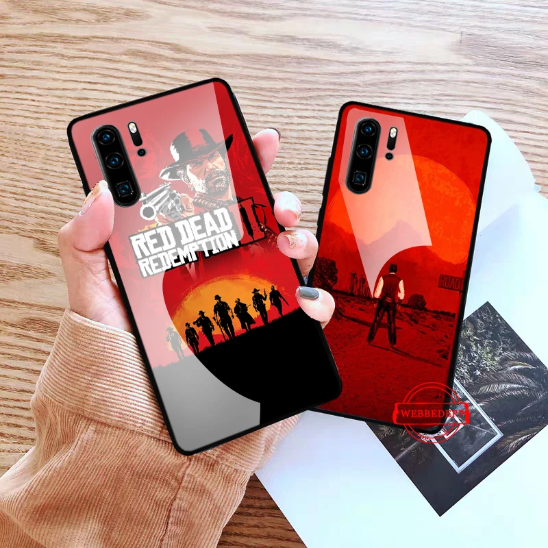 WEBBEDEPP Горячая Red Dead Redemption 2 Стекло чехол для Huawei P10 lite P20 Pro P30 P Smart honor 7A 8X 9 10 Y6 Mate
