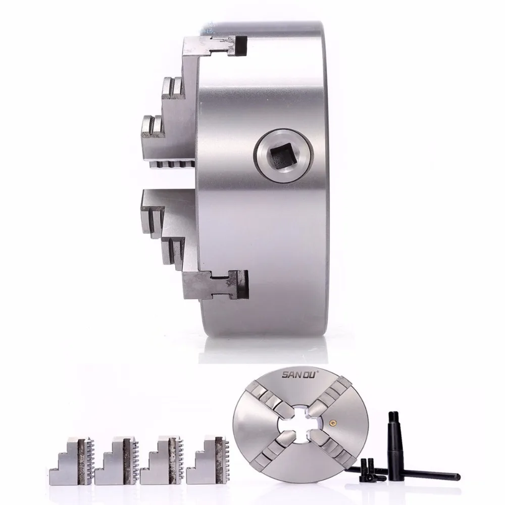 

8'' 4 Jaw Chuck Self-centering Hardened Steel Scroll Lathe Chuck 200mm for Wood Metalworking Lathe CNC Router